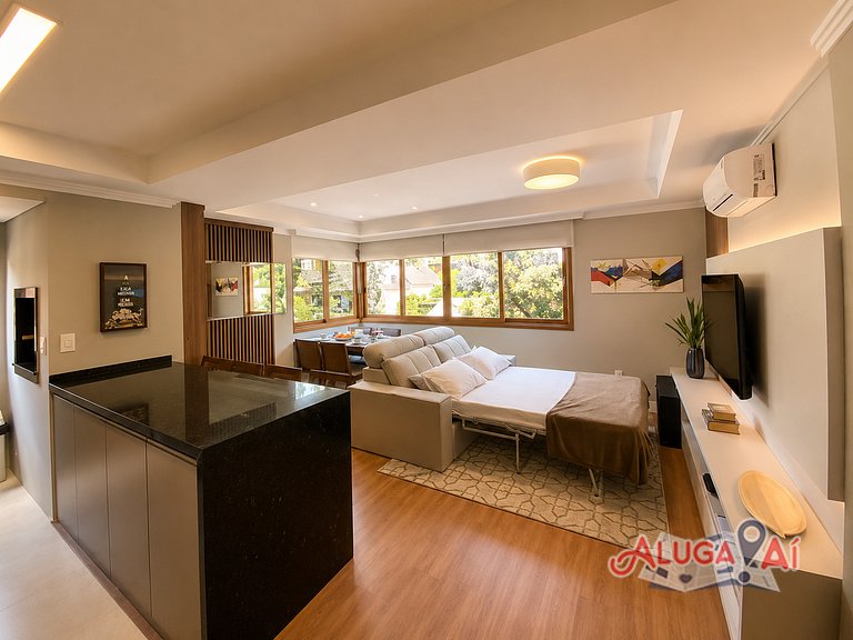 Apartamento no centro de Gramado 400mt Rua Coberta